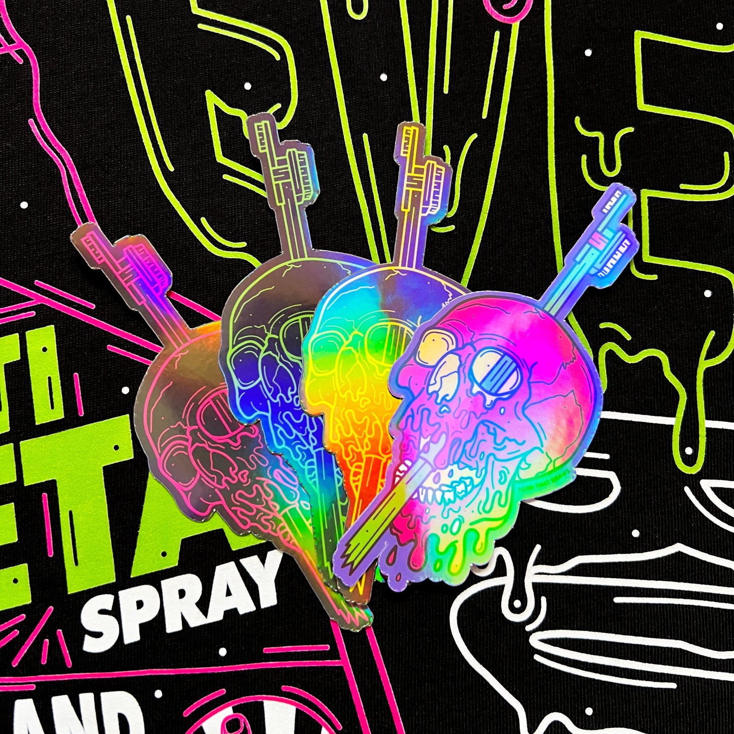Death Wish Holographic Sticker
