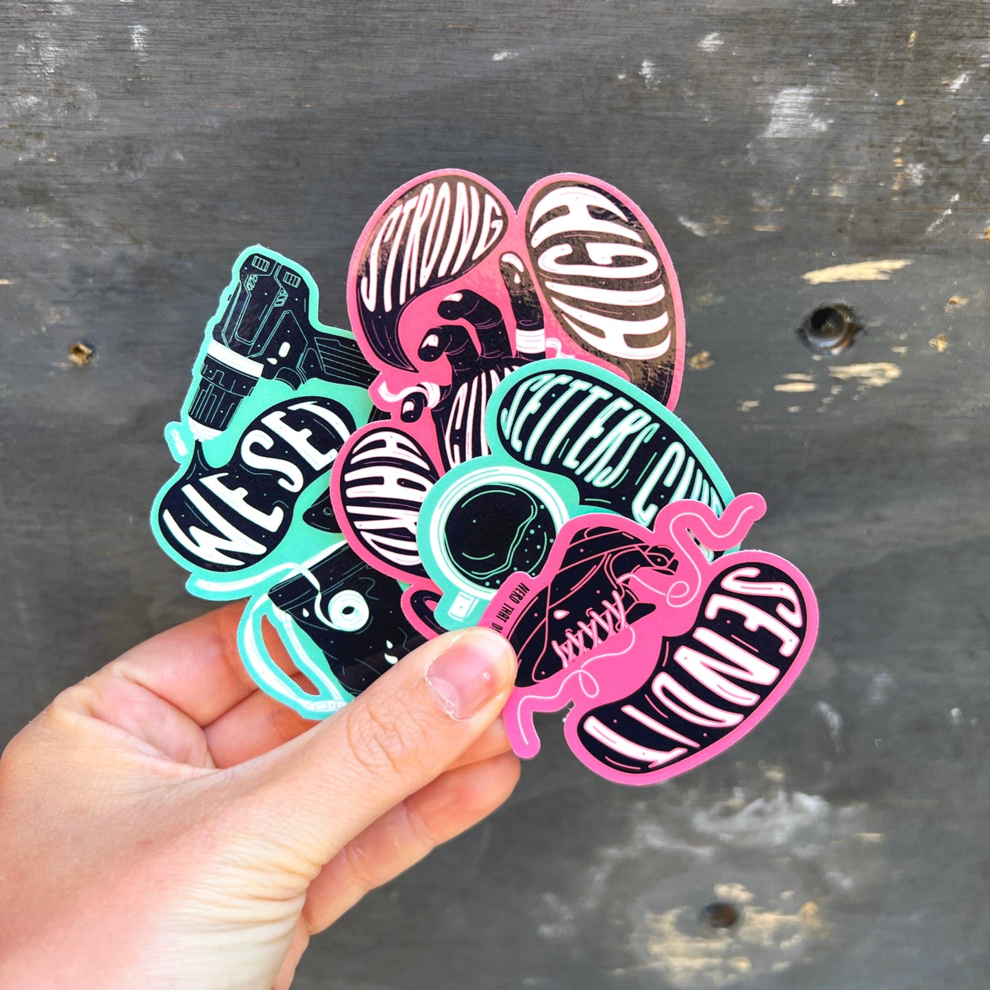 We Set, You Send Climbing Die-Cut Sticker
