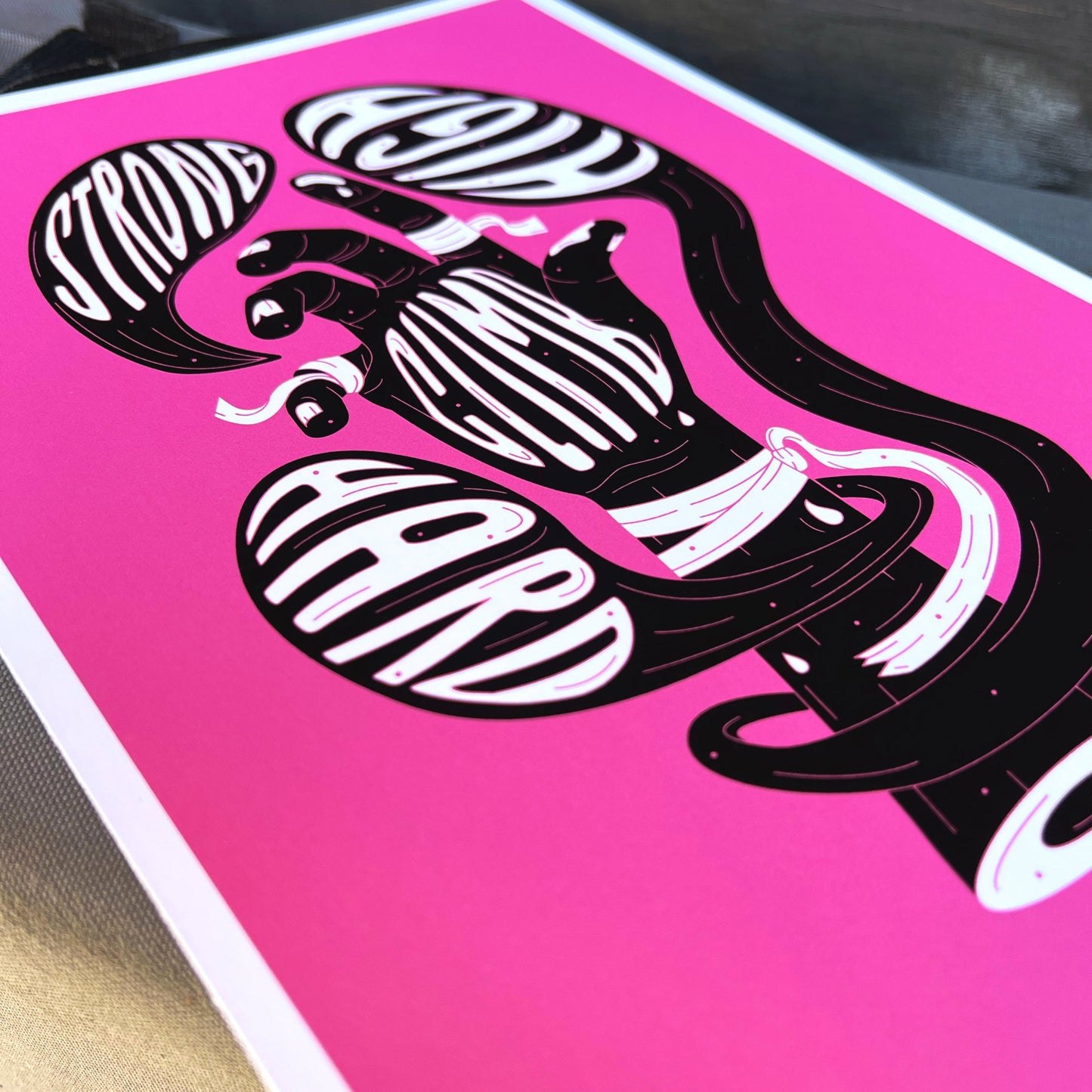 Climb Hard, High & Strong Art Print