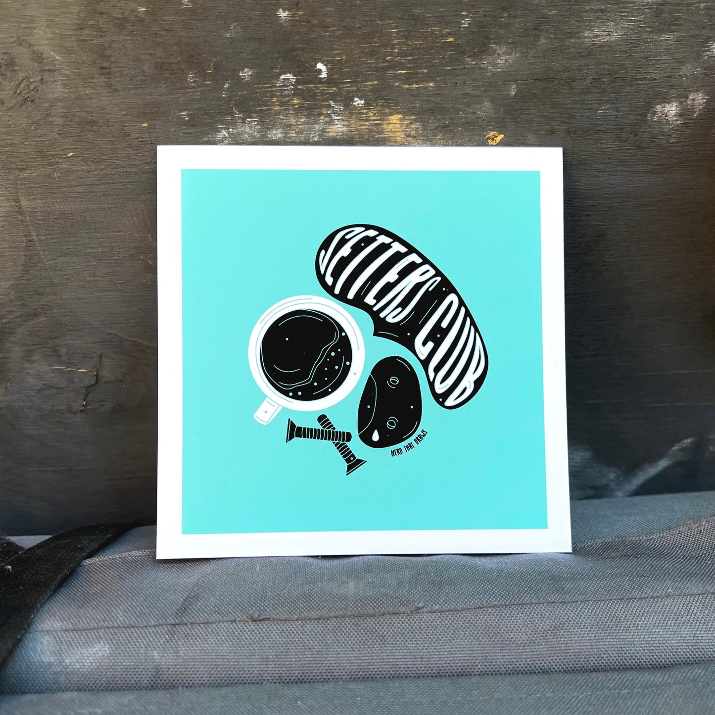Setters Club Climbing Small Square Art Print