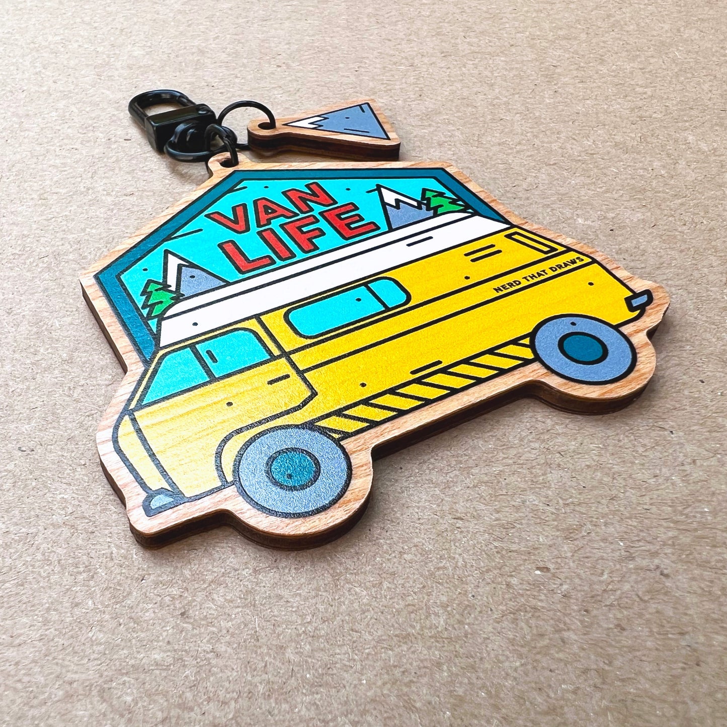 Van Life Adventure Wooden Keychain