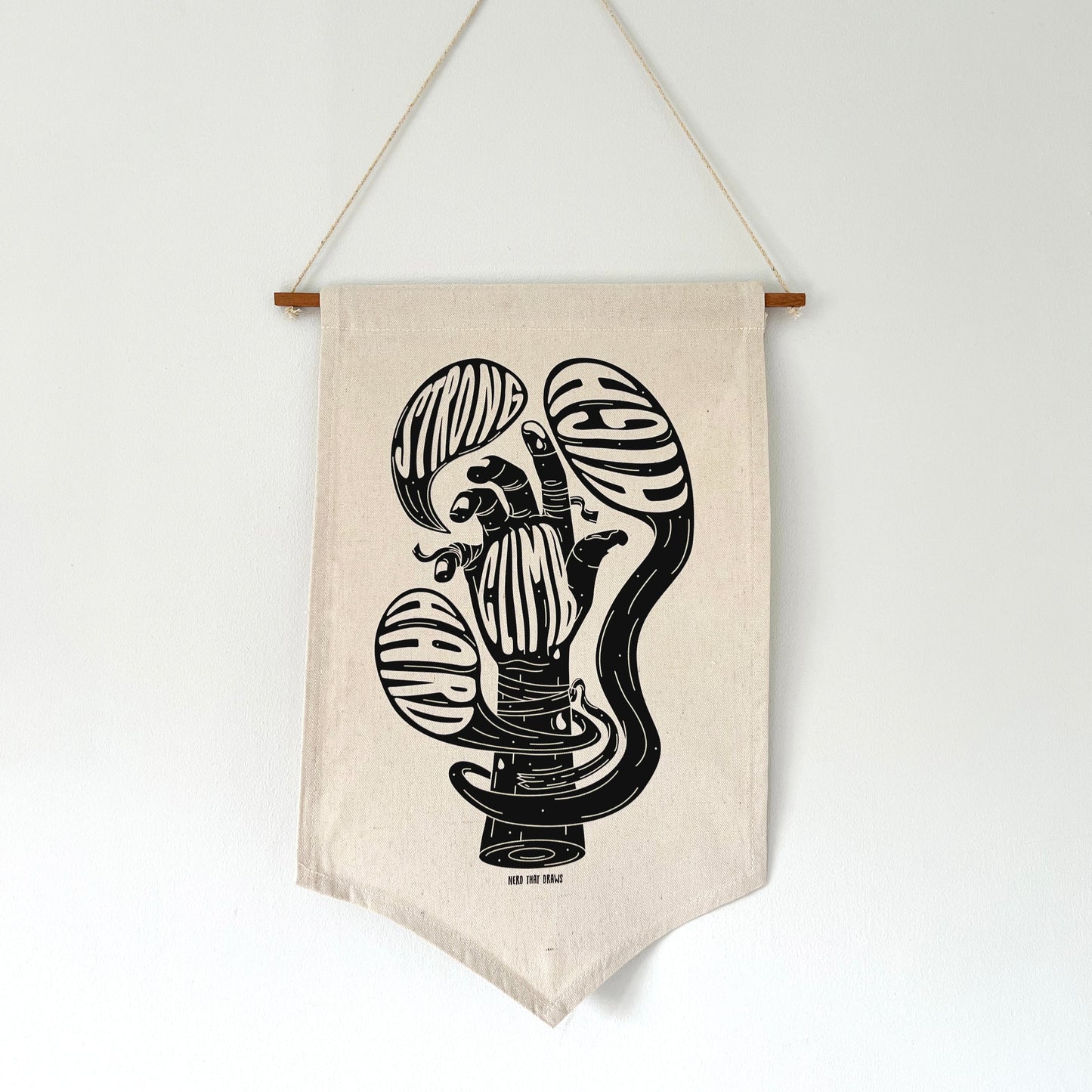 Sample Sale Large Limited Edition Climbing Art Pennant Flag