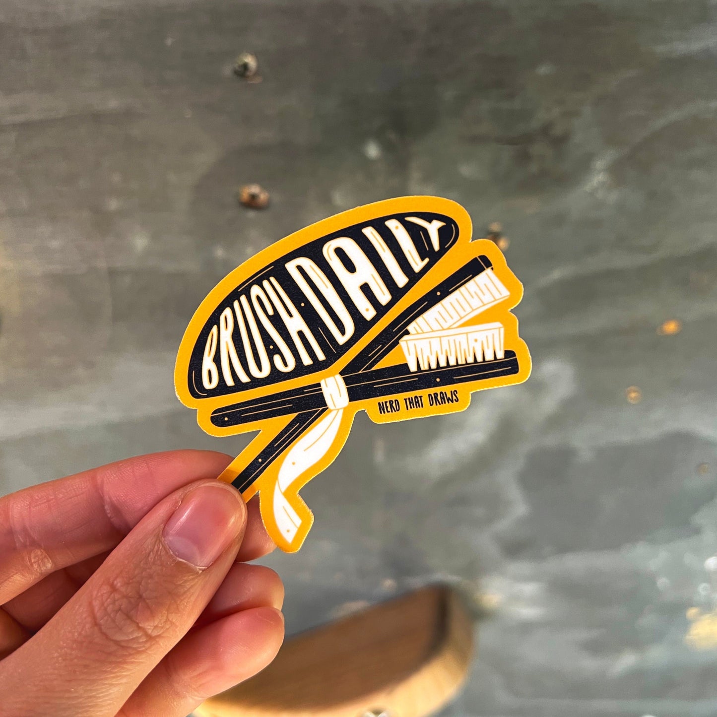 Brush Daily Die-Cut Sticker