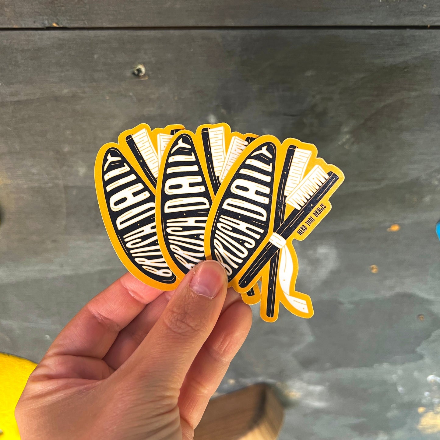 Brush Daily Die-Cut Sticker