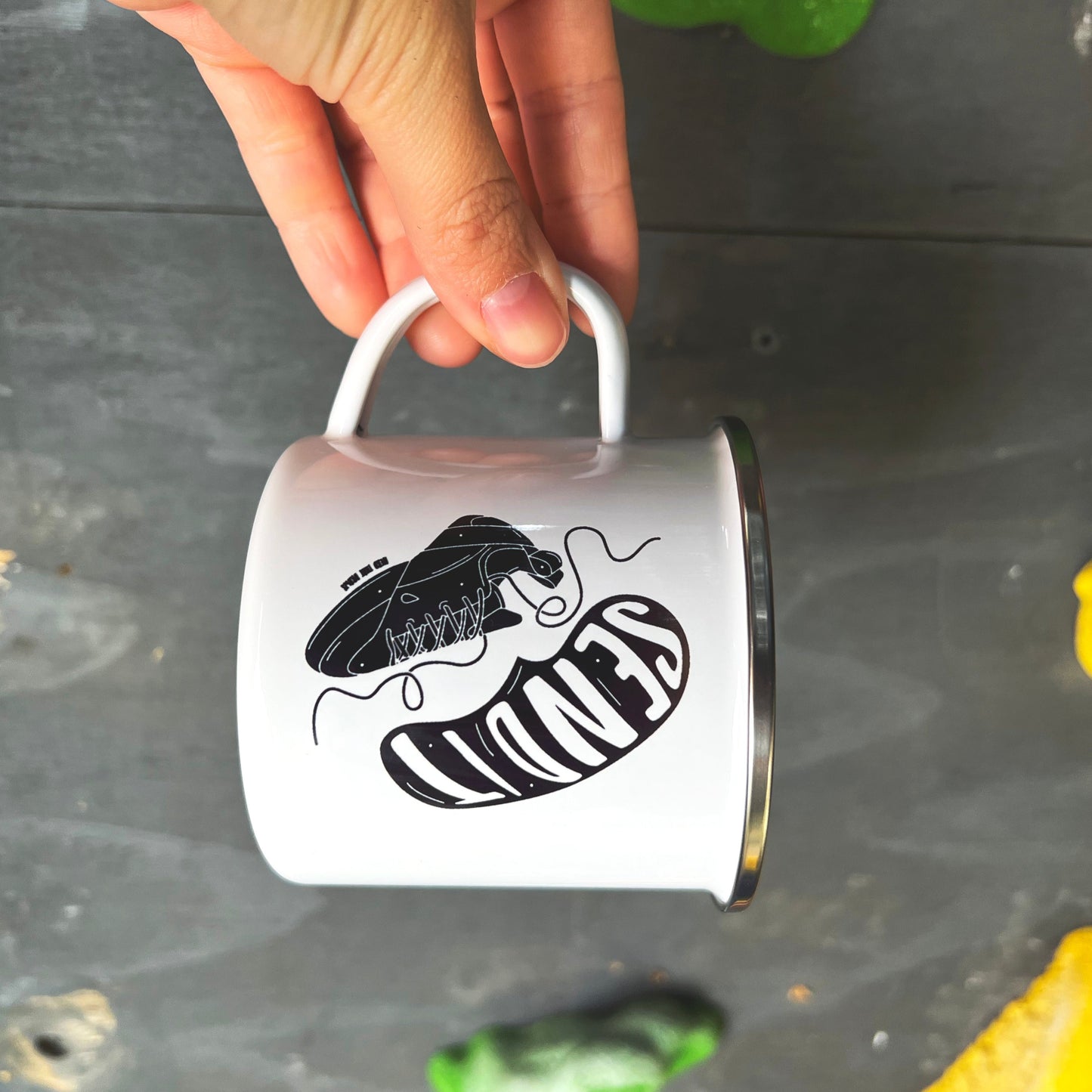 Send It Enamel Mug