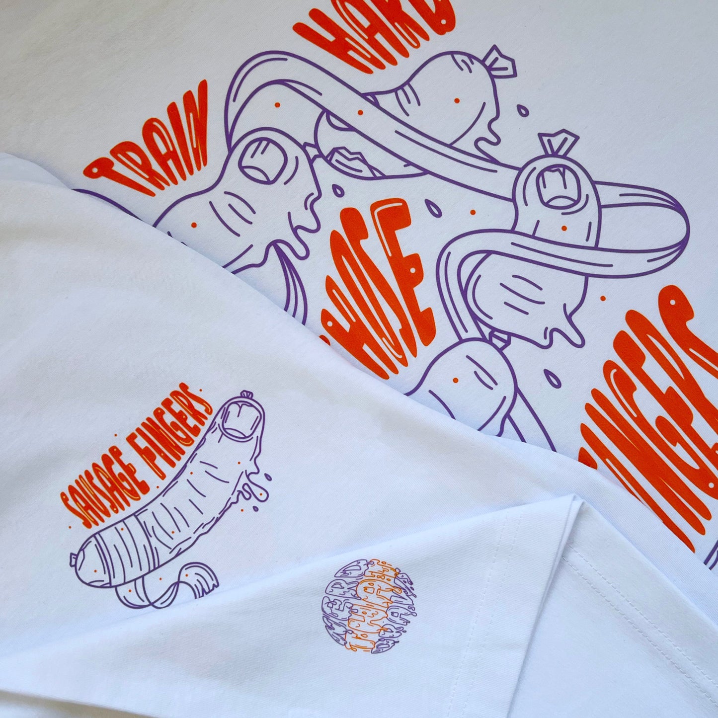 Sausage Fingers Climbing T-Shirt - White