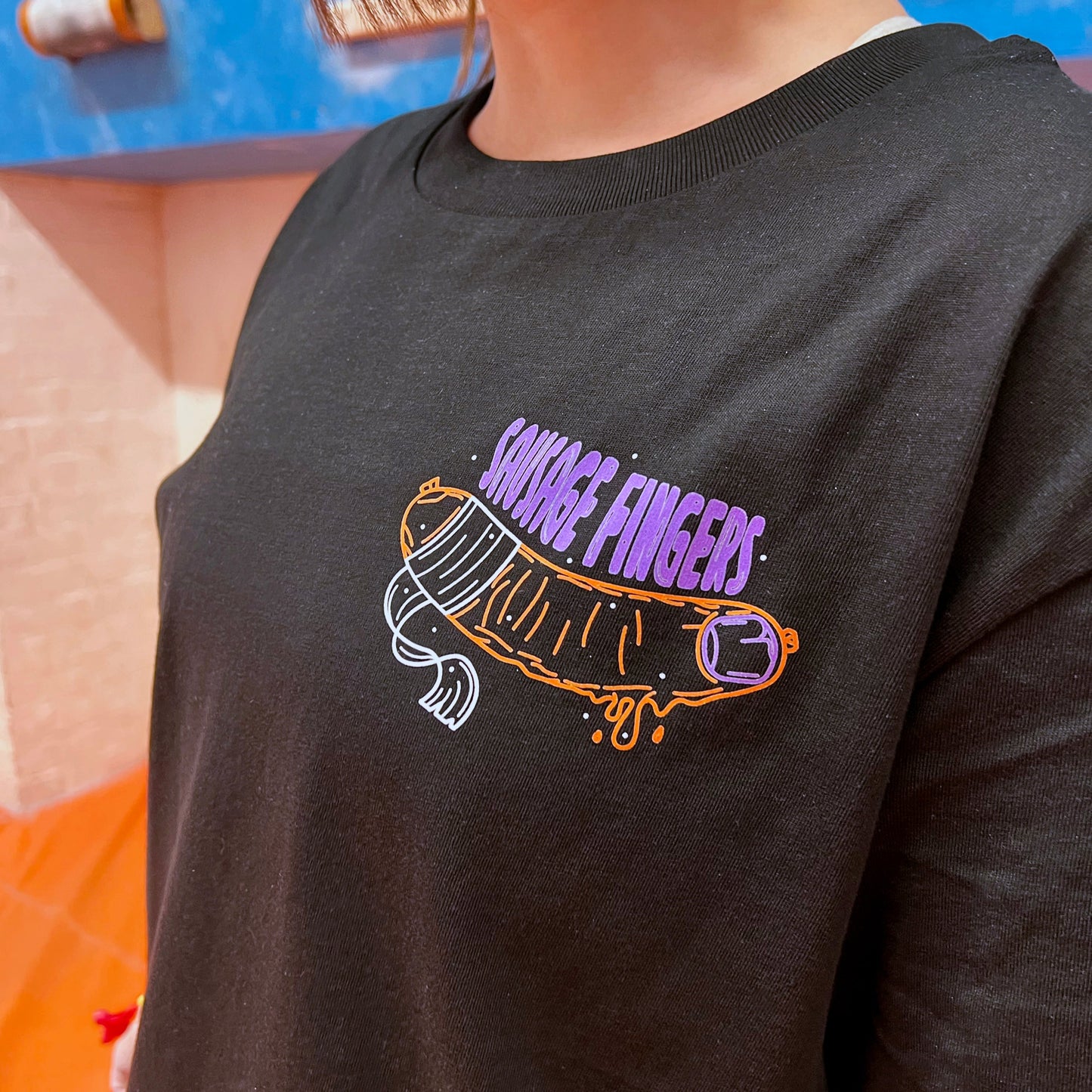 Sausage Fingers Climbing T-Shirt - Black