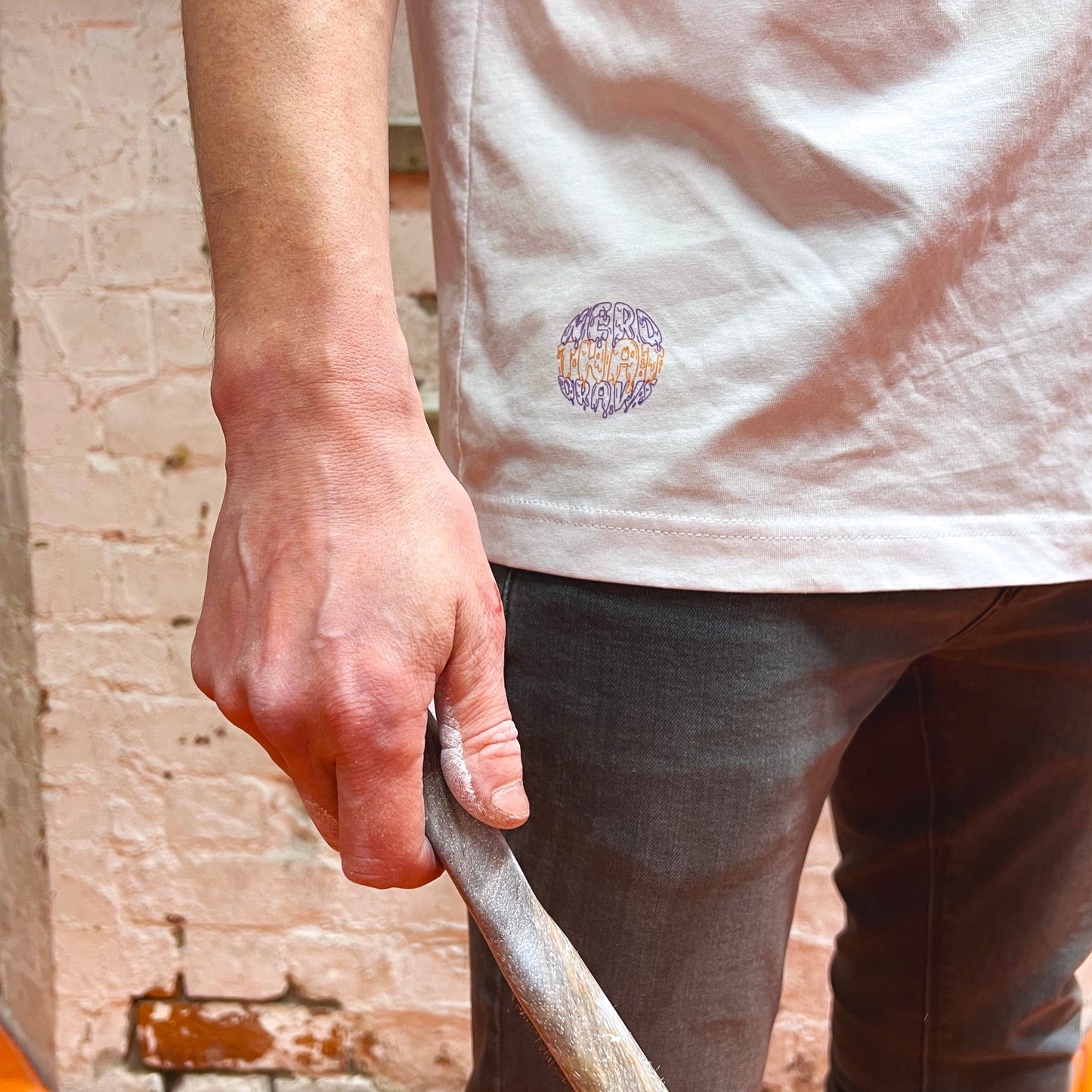 Sausage Fingers Climbing T-Shirt - White