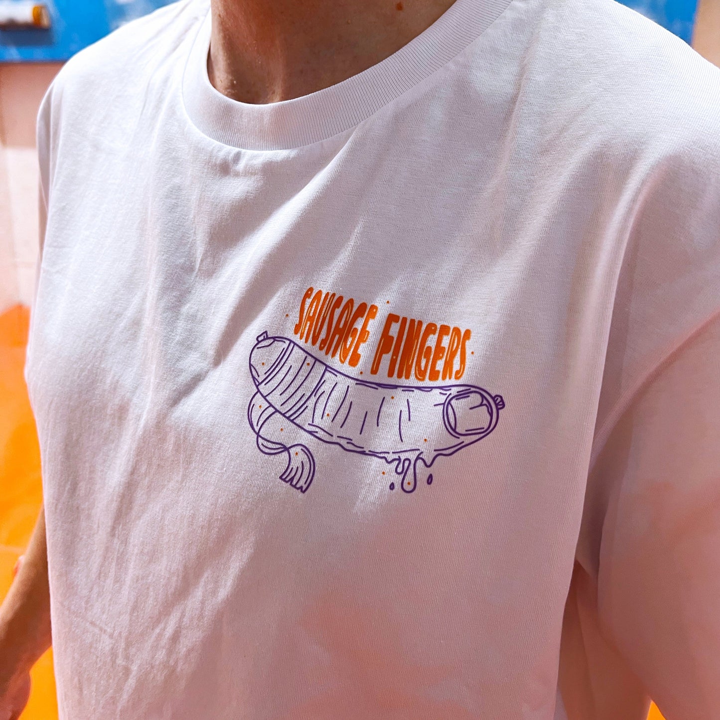 Sausage Fingers Climbing T-Shirt - White