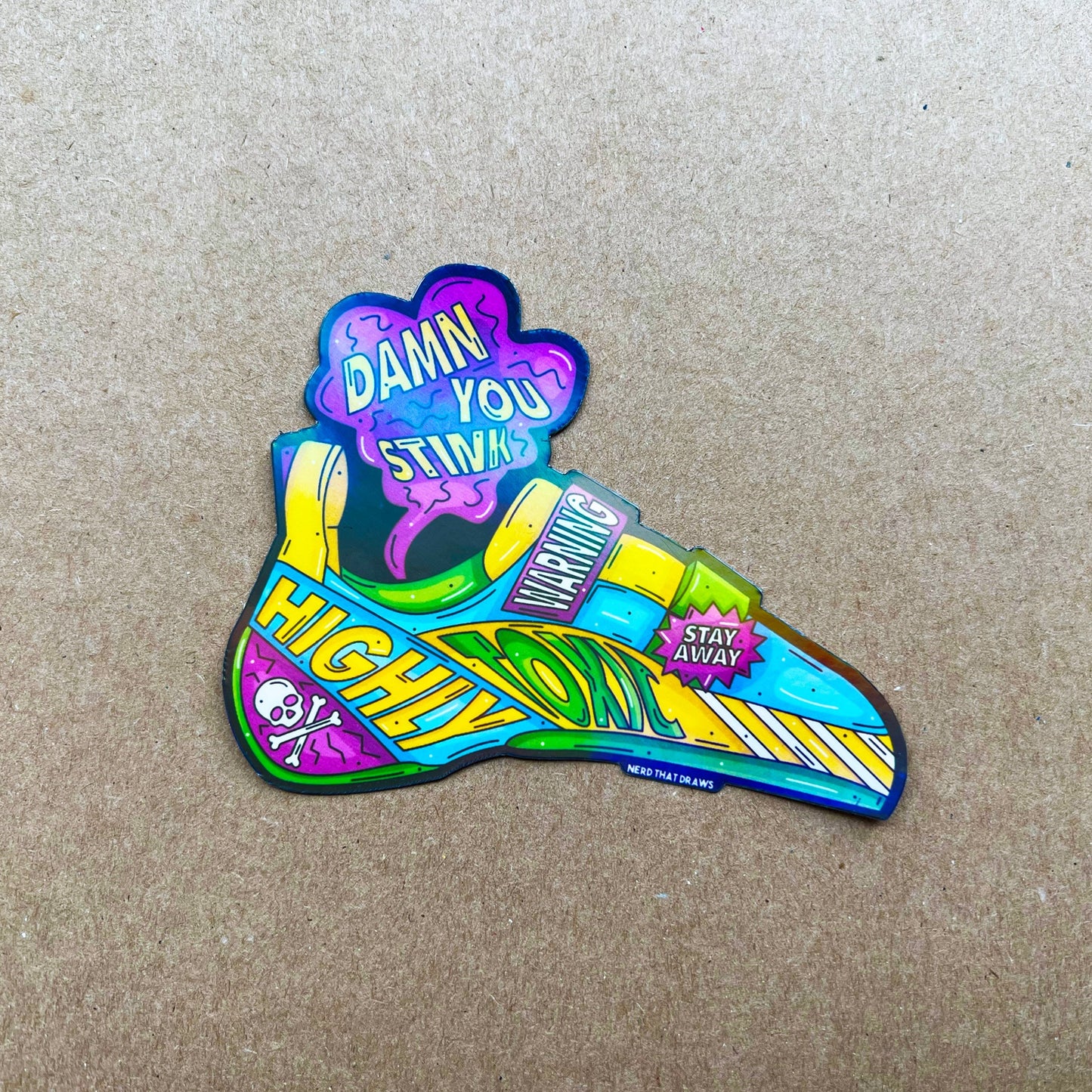 Sample Sale You Stink Climbing Shoe Holographic Sticker