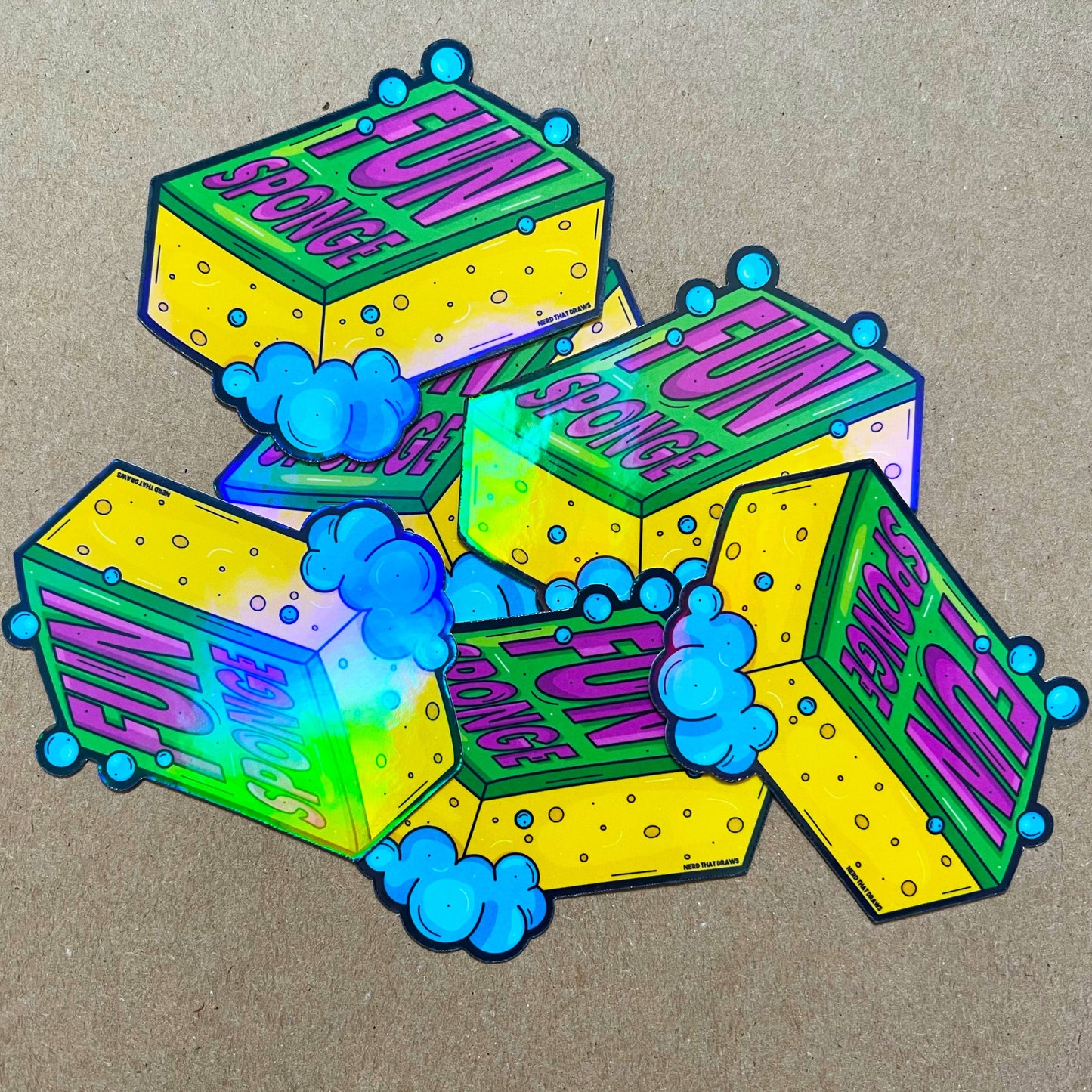 Sample Sale Fun Sponge Holographic Sticker