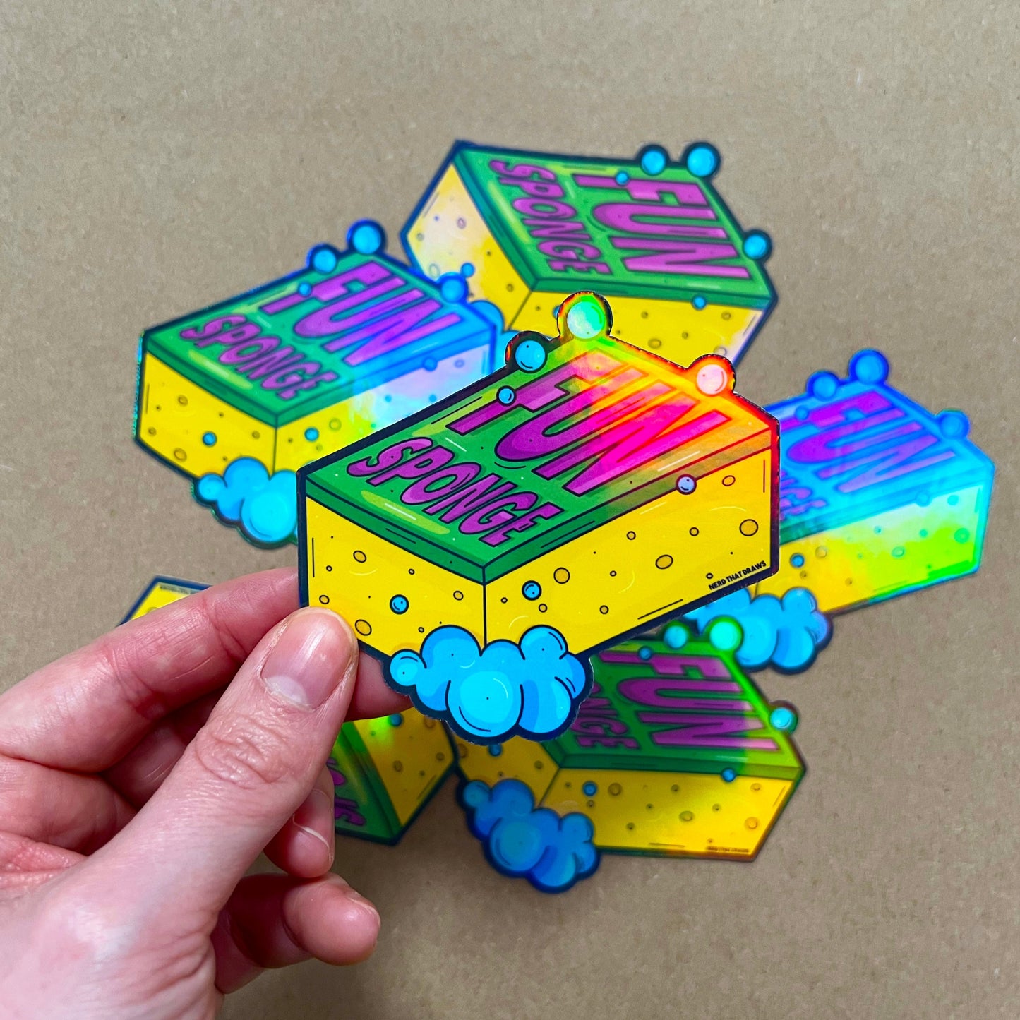 Sample Sale Fun Sponge Holographic Sticker