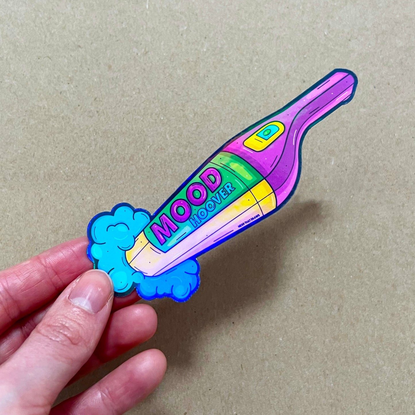 Mood Hoover Holographic Sticker
