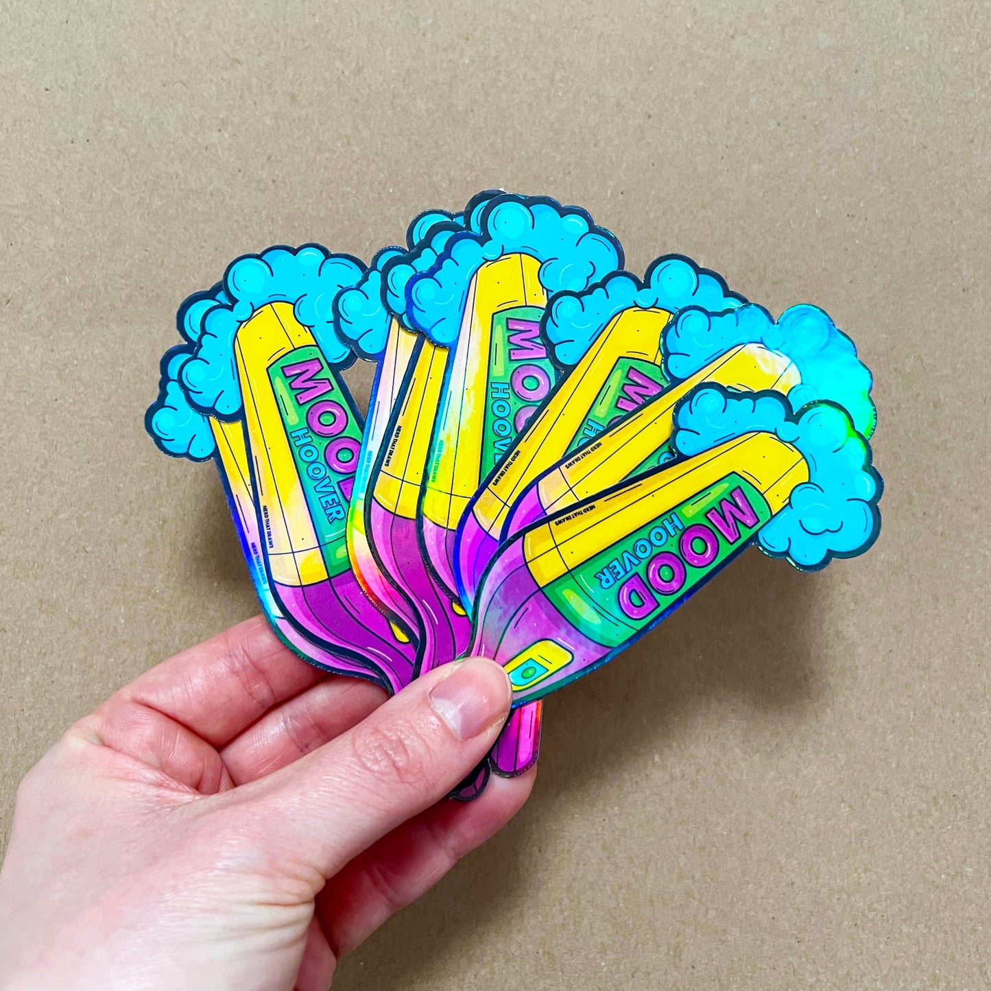 Sample Sale Mood Hoover Holographic Sticker