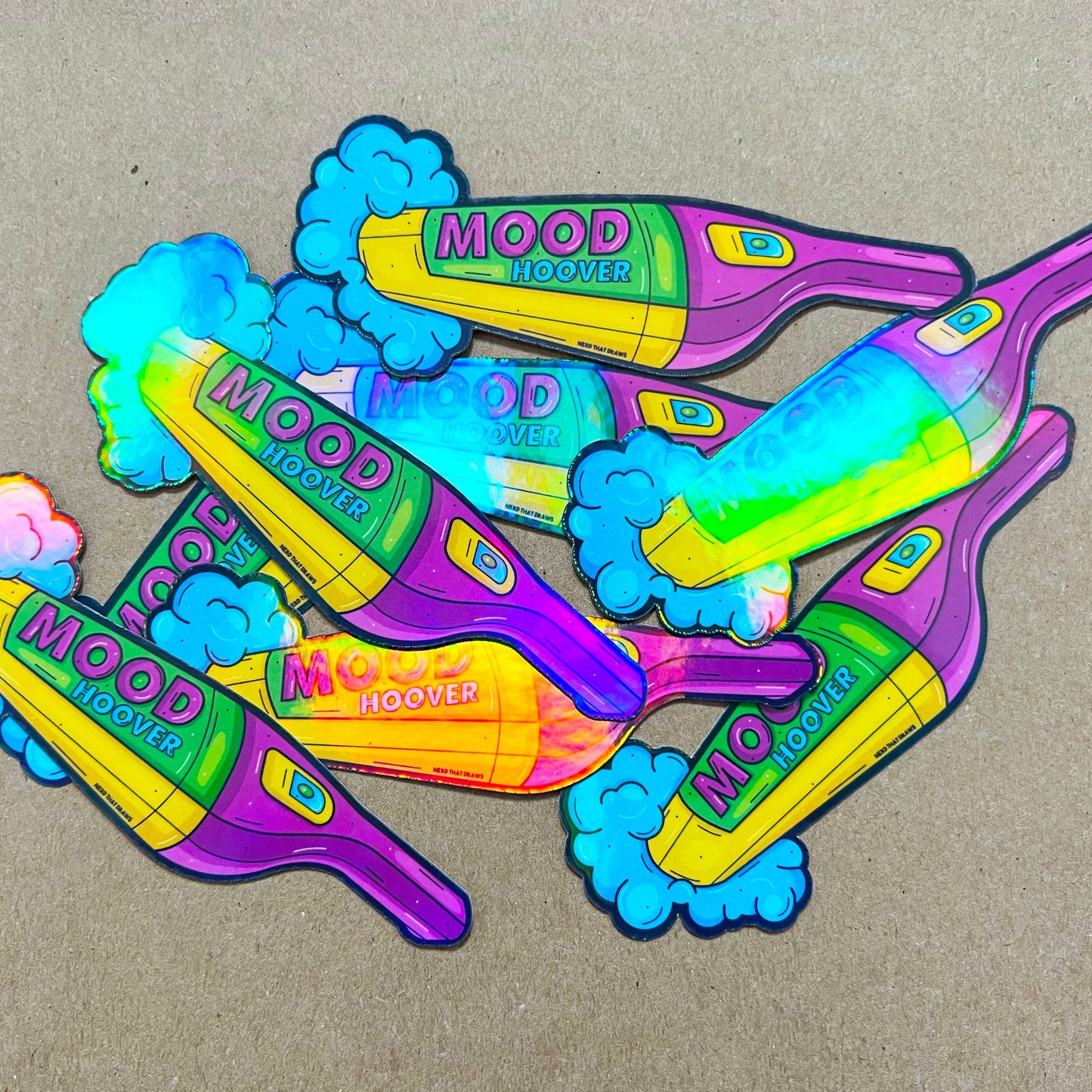 Mood Hoover Holographic Sticker