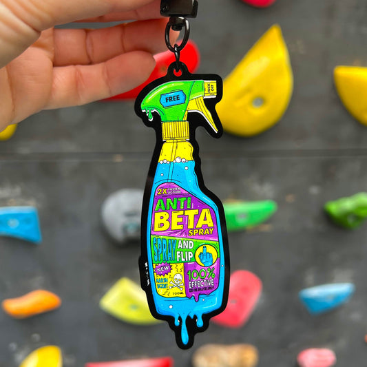 Neon Climber Anti-Beta Spray Bottle Keychain