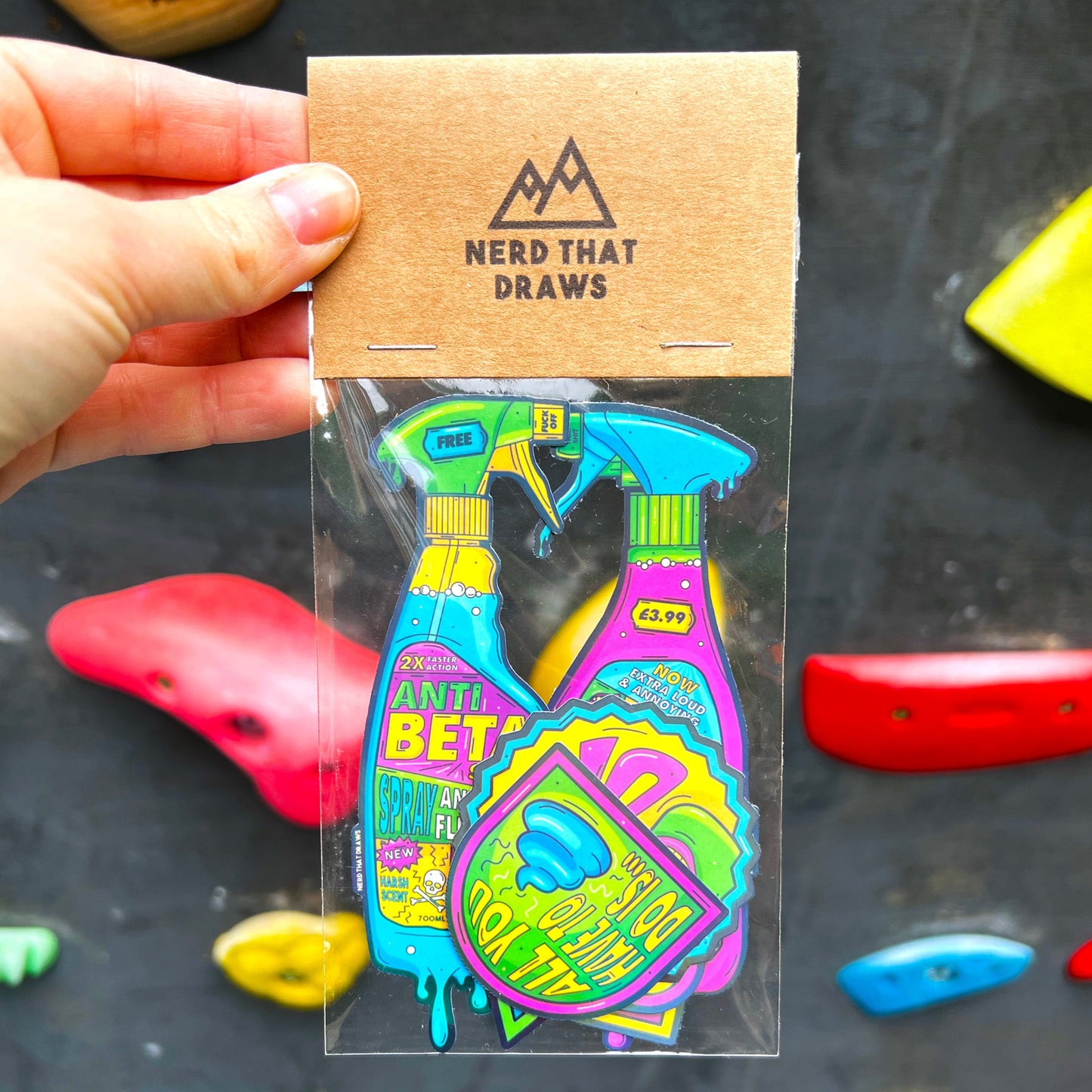 Sample Sale Beta Spray Holographic Sticker Pack