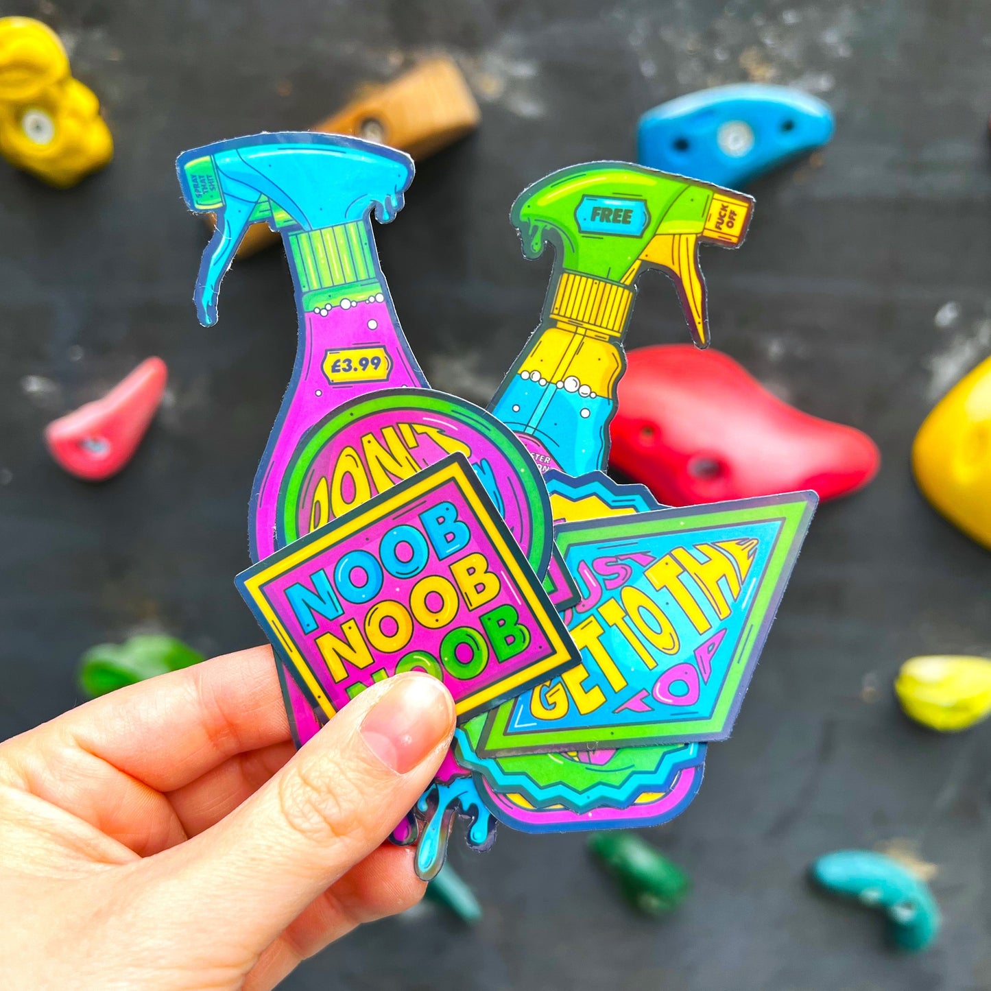 Sample Sale Beta Spray Holographic Sticker Pack