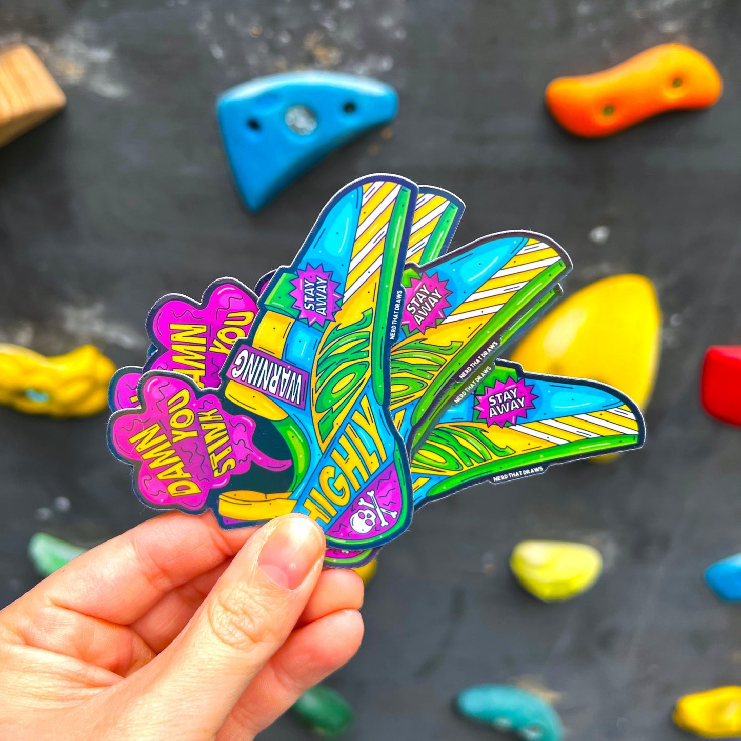 Sample Sale You Stink Climbing Shoe Holographic Sticker