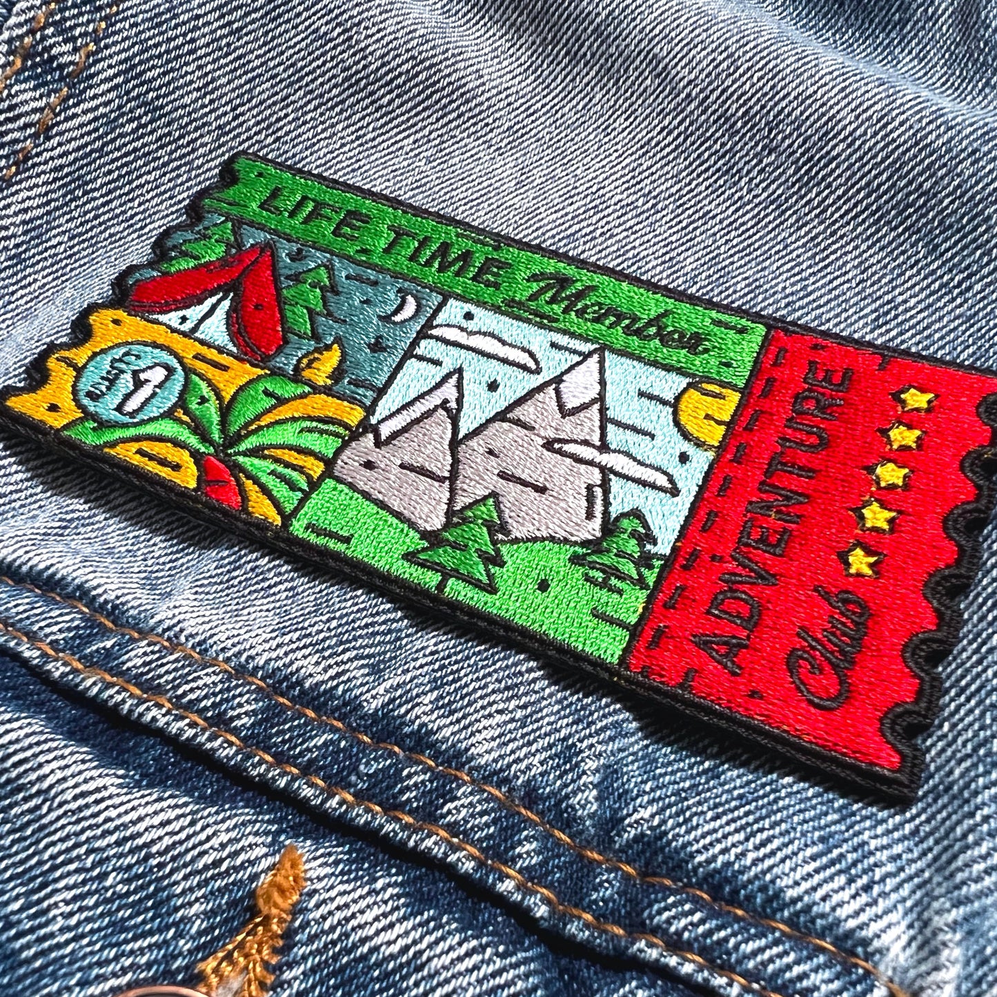 Adventure Club Ticket Iron-on Patch
