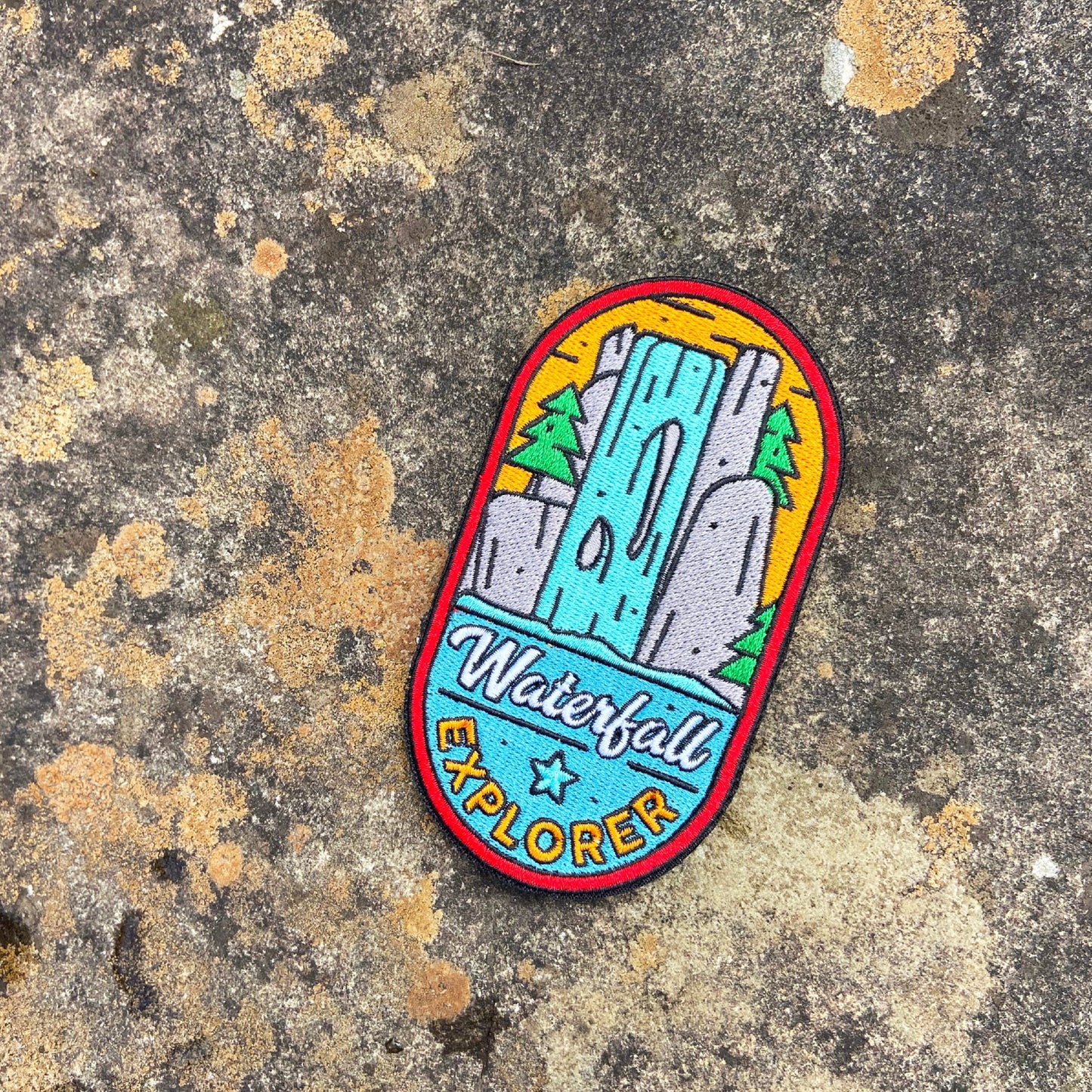 Waterfall Explorer Iron-on Patch