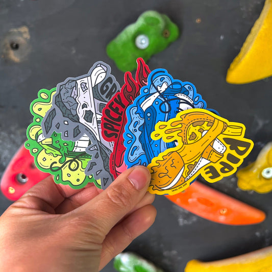 Climbing Bouldering Shoe Stickers - Pack or Singles