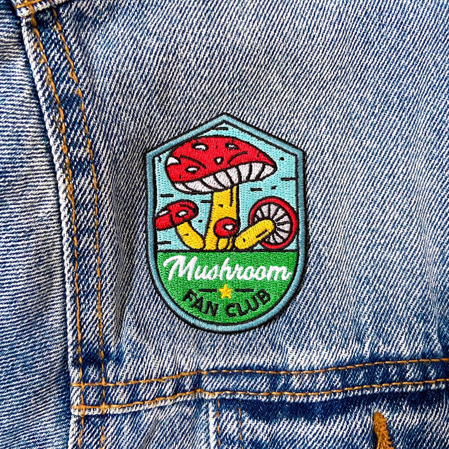 Mushroom Fan Club Iron-On Patch