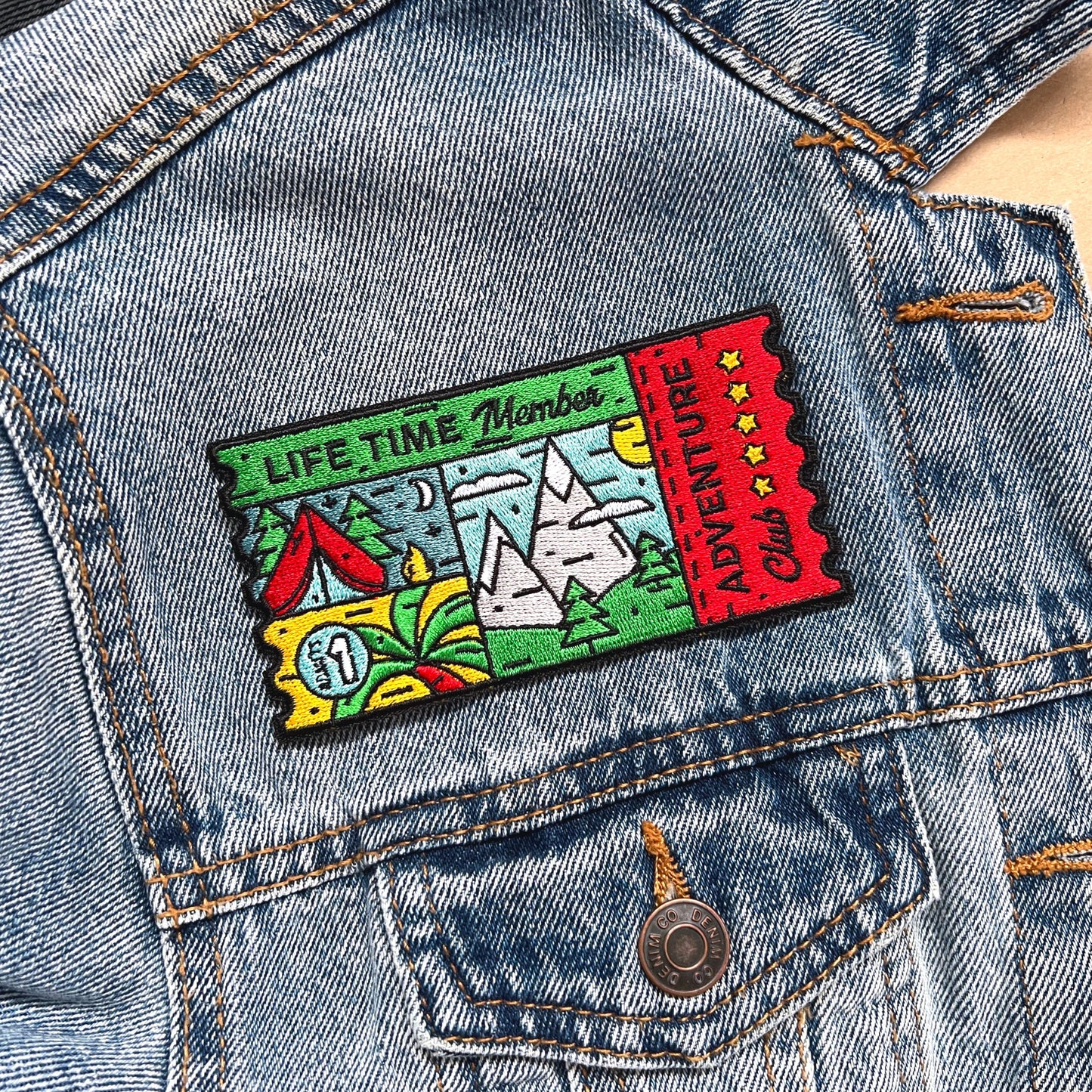 Adventure Club Ticket Iron-on Patch